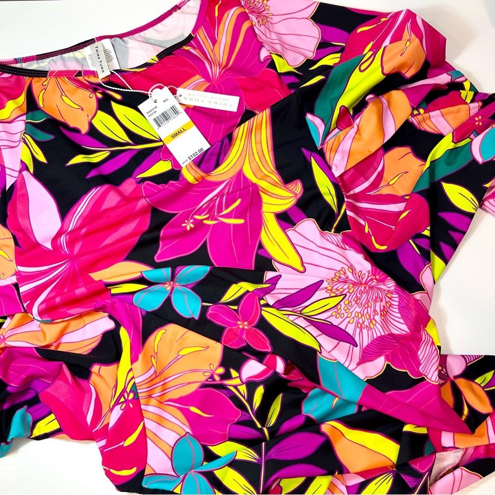 Trina Turk Solar Floral Swim Tunic Cover-Up Dress - Picture 5 of 11